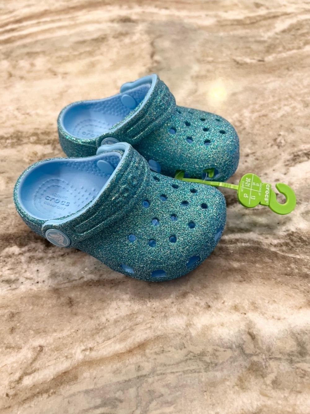 Baby/Toddler Size Classic Iridescent Glitter Crocs